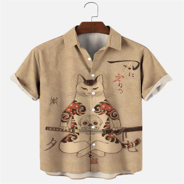 Chemise Samouraï Chat 